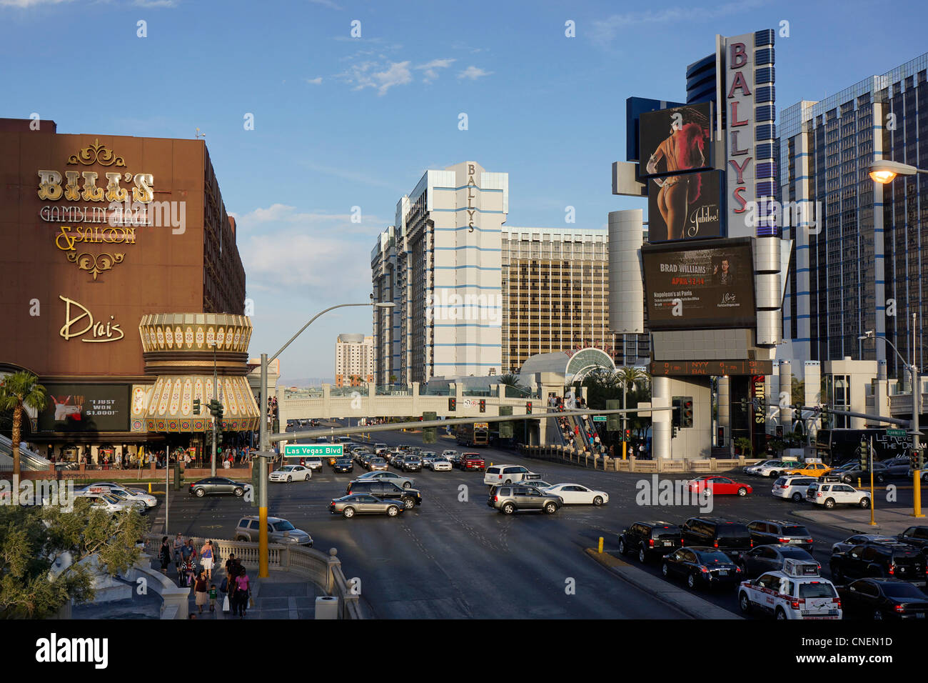 Las Vegas vista dello Strip, degli alberghi e dei casinò, Nevada, STATI UNITI D'AMERICA Foto Stock
