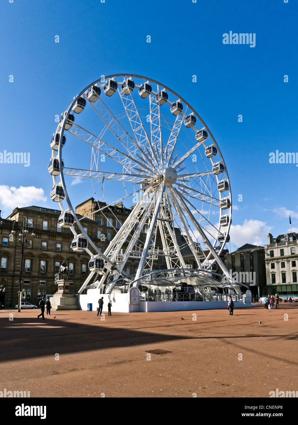 La ruota di Glasgow in George Square Glasgow Scozia presentato da grandi attrazioni della città. Foto Stock
