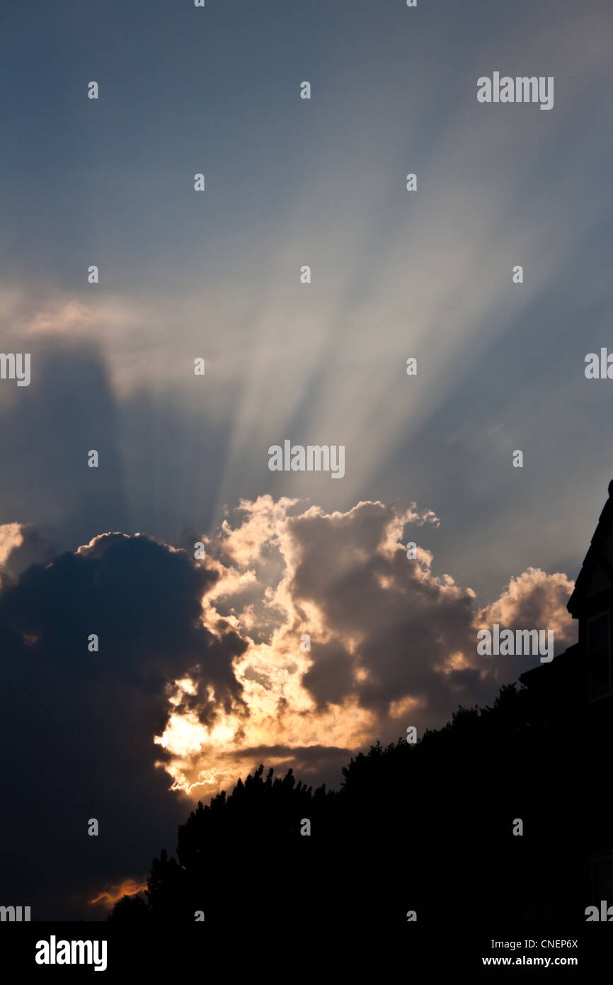Raggi del Dio Foto Stock