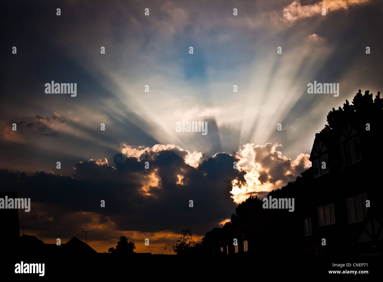 Raggi del Dio Foto Stock