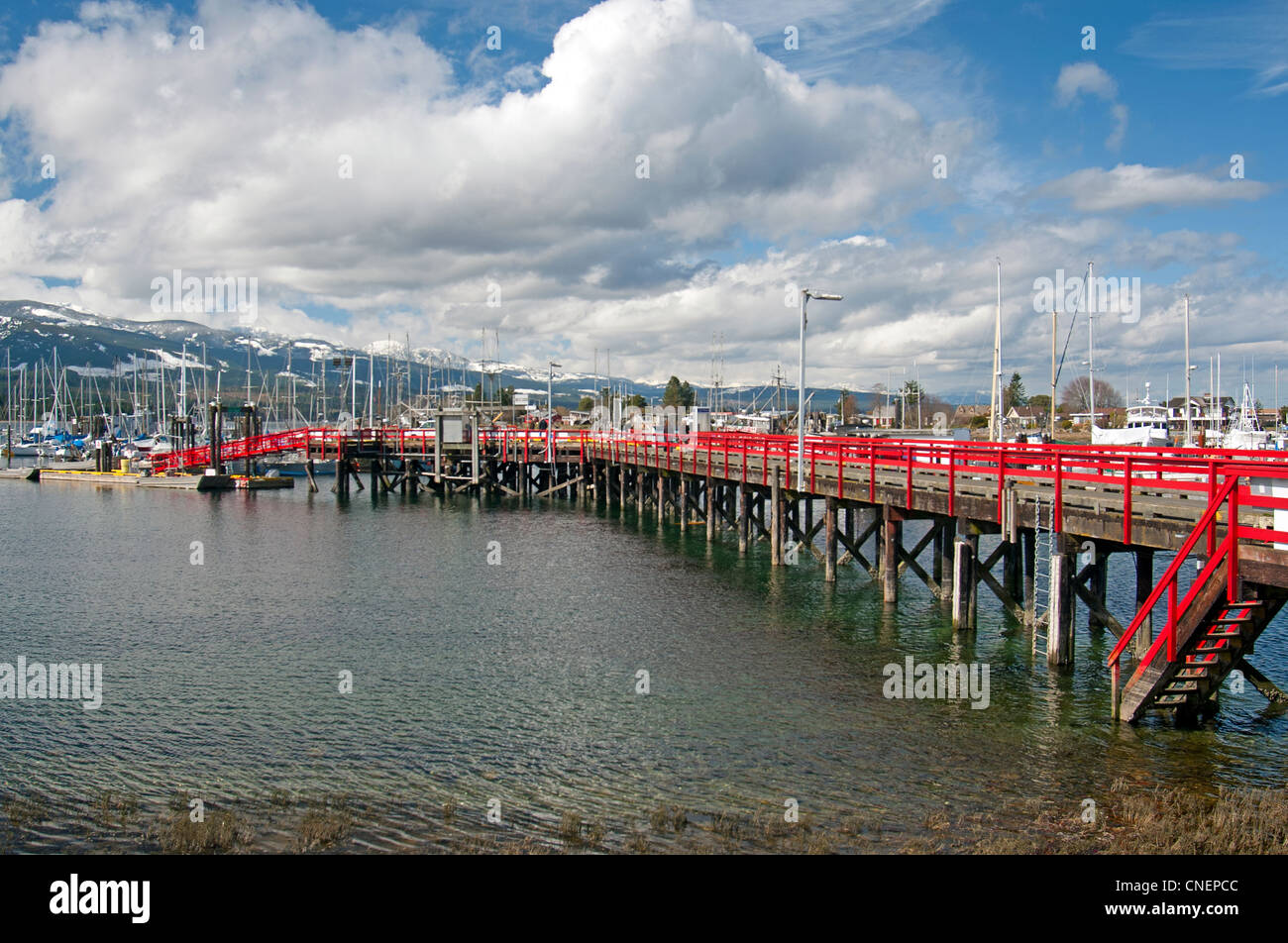 Il porto di pesca della profonda baia, sull'Isola di Vancouver, British Columbia, Canada. SCO 8146 Foto Stock