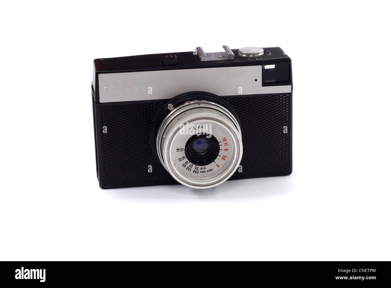 Vecchia telecamera analogica foto sullo sfondo bianco Foto Stock Vecchia telecamera analogica foto sullo sfondo bianco Foto Stock