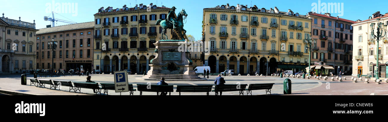 Torino, Piazza Carlo Emanuele II Foto Stock