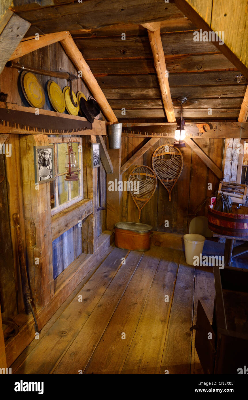 Sciroppo di acero zucchero shack presso il museo del mulino in st jacobs ontario Foto Stock