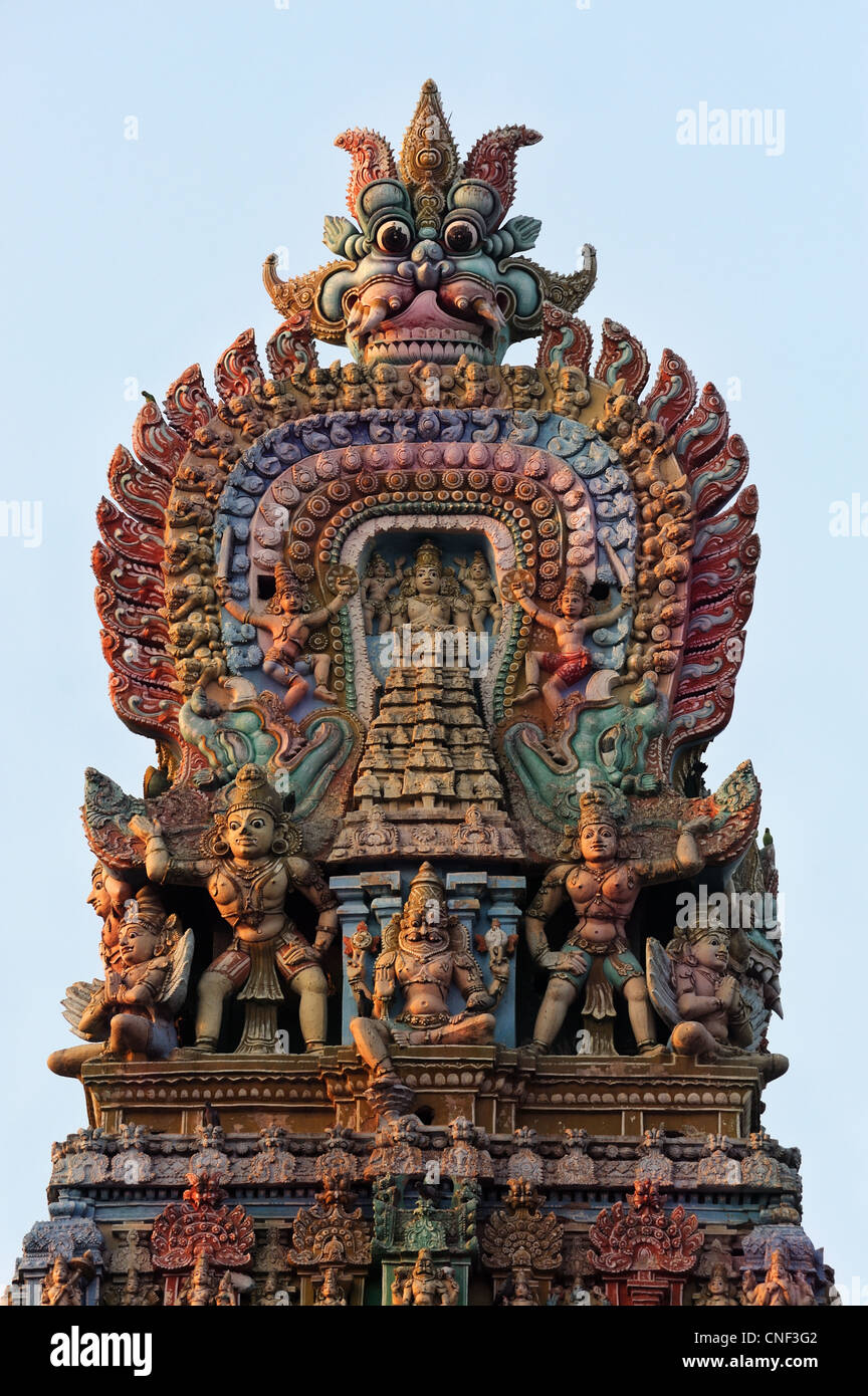 Tempio indù Tower, India Foto Stock