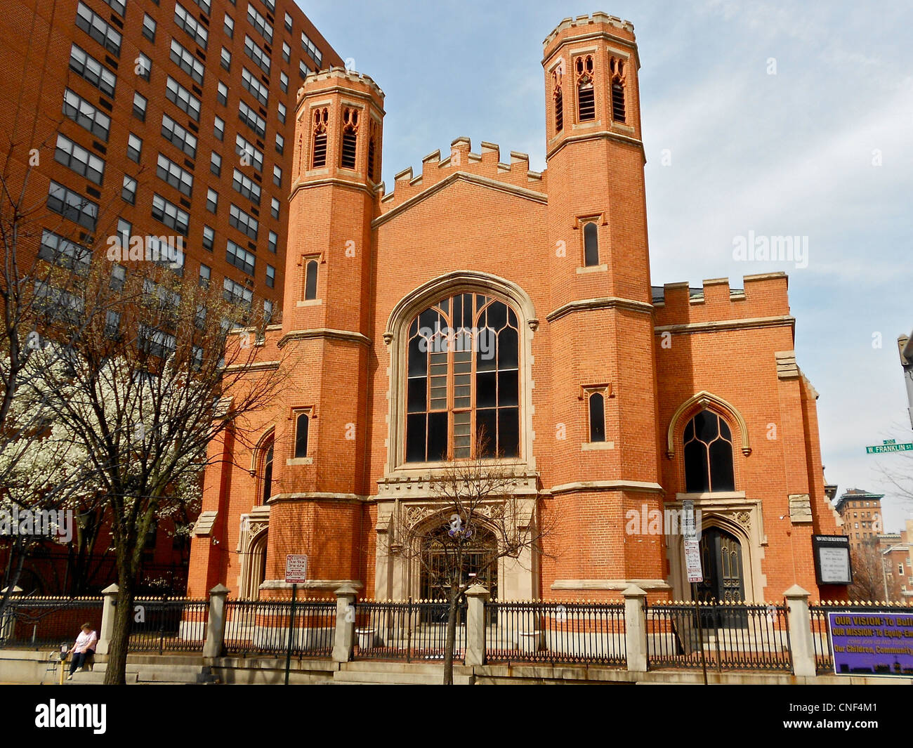 Franklin Street Chiesa Presbiteriana, ora una nuova unità ministeri della Chiesa, sull'NRHP dal Novembre 5, 197. A 100 W. Franklin San Foto Stock