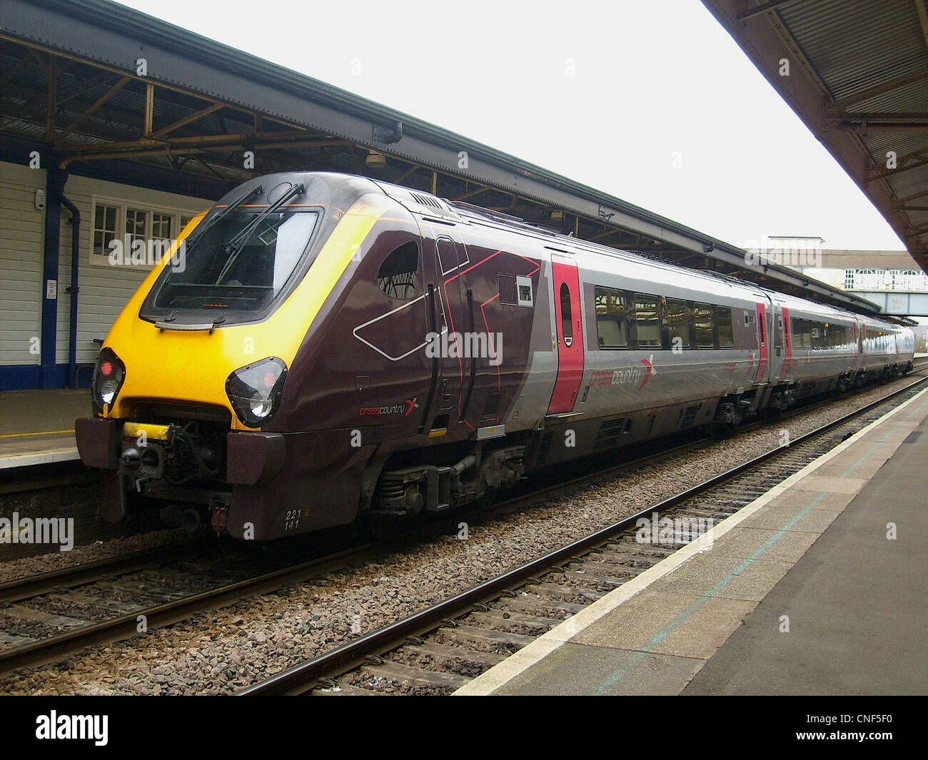Bombardier Class 221 Super Voyager n. 221141 a Newton Abbot. Foto Stock