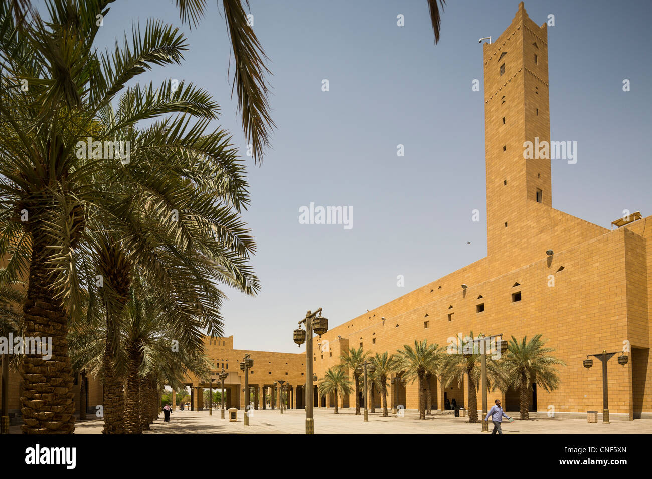 Lato corte, Grande moschea di Riyadh, Arabia Saudita Foto Stock
