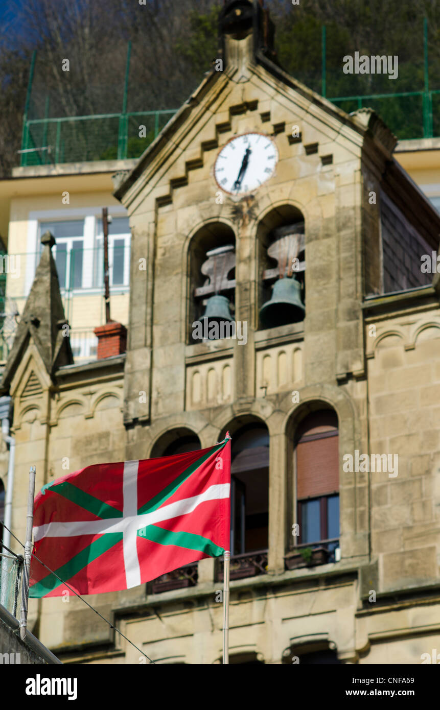 Paesi Baschi bandiera. San Sebastian, Paesi Baschi Foto Stock