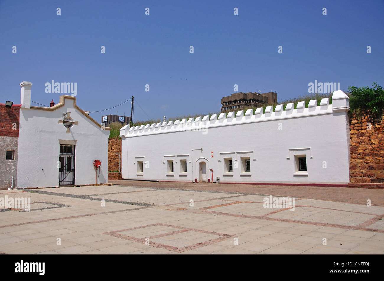 La vecchia fortezza, Constitution Hill, Hillbrow, Johannesburg, provincia di Gauteng, Repubblica del Sud Africa Foto Stock
