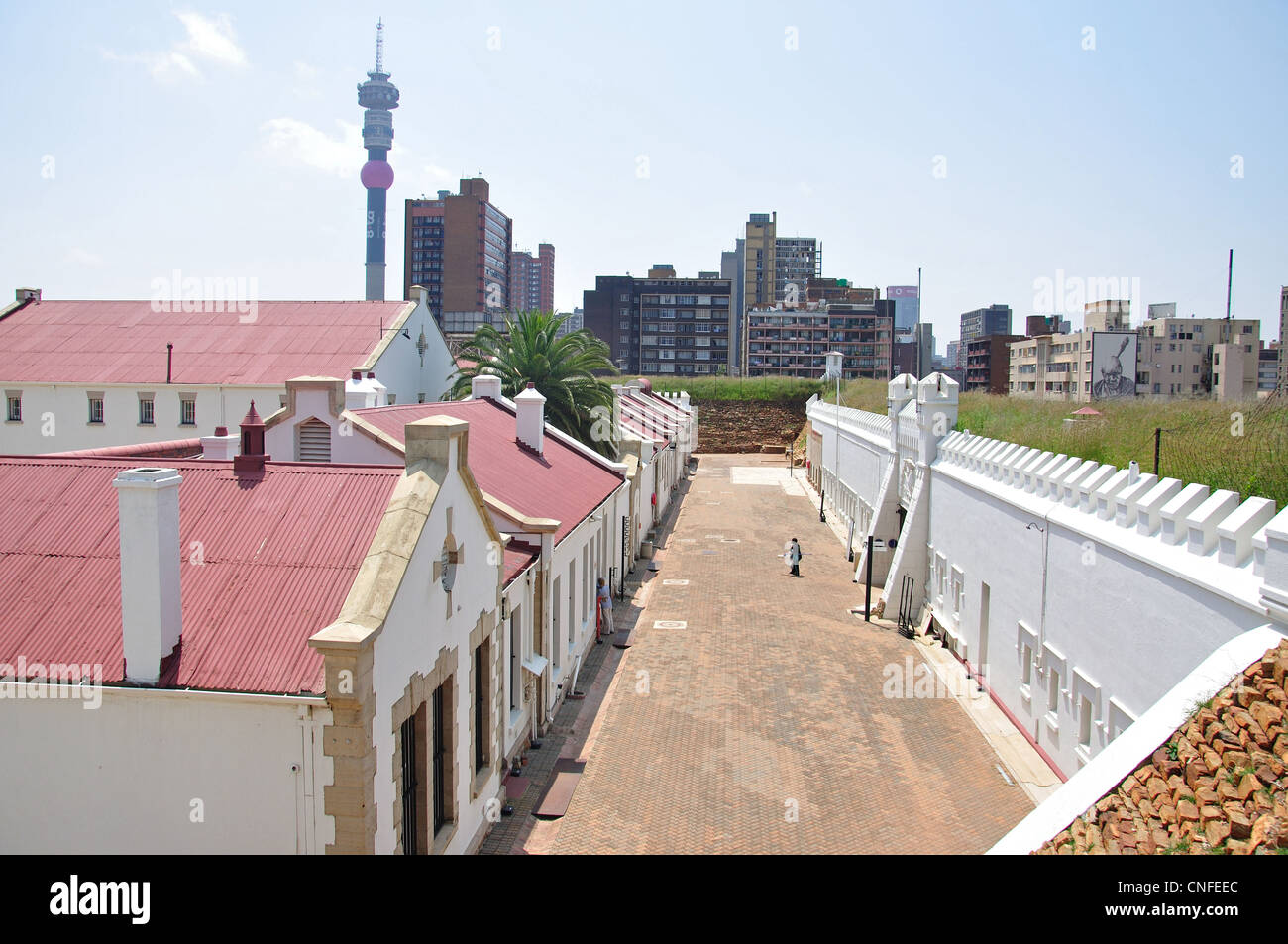 La vecchia fortezza, Constitution Hill, Hillbrow, Johannesburg, provincia di Gauteng, Repubblica del Sud Africa Foto Stock