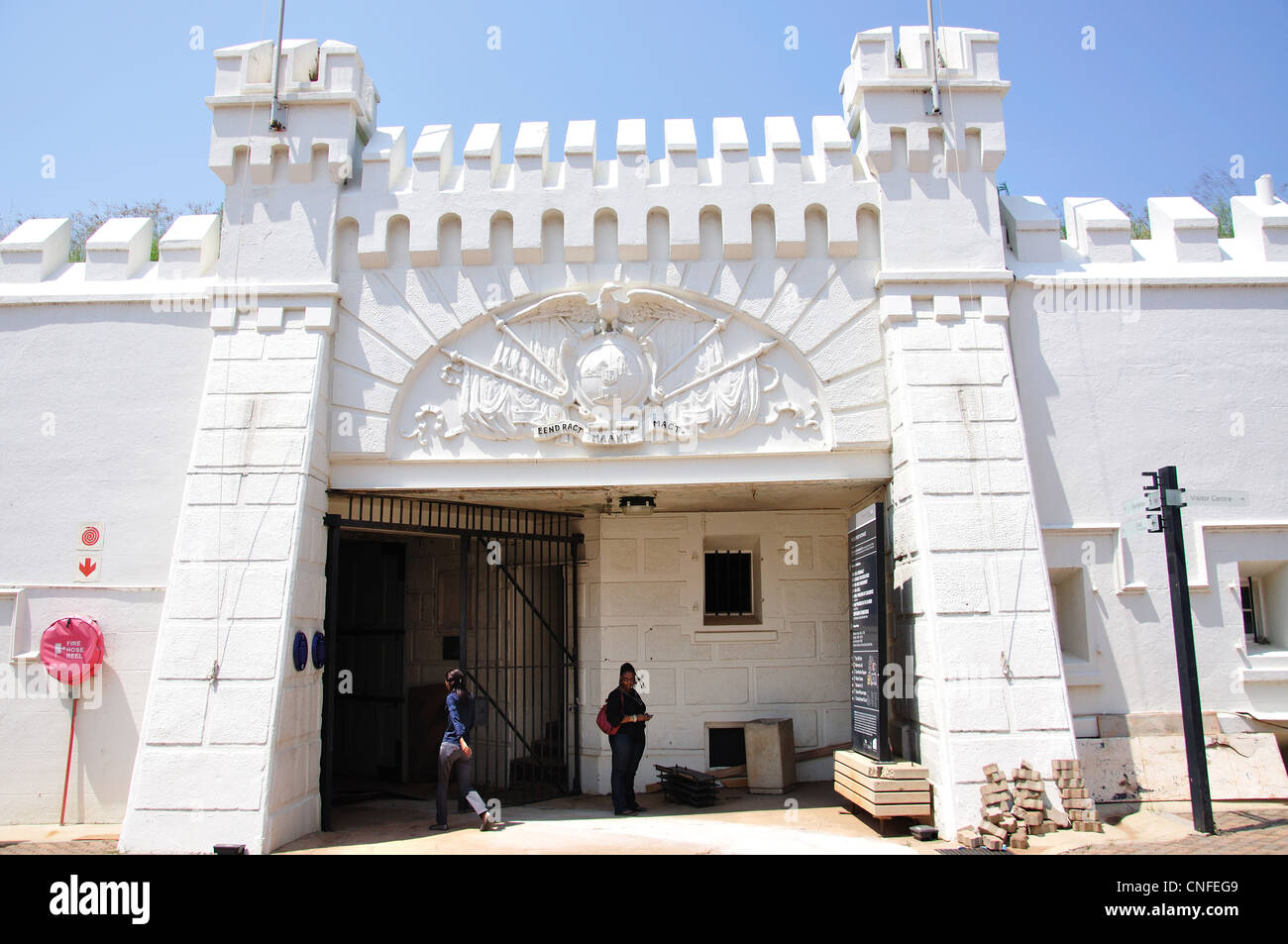 La vecchia fortezza, Constitution Hill, Hillbrow, Johannesburg, provincia di Gauteng, Repubblica del Sud Africa Foto Stock