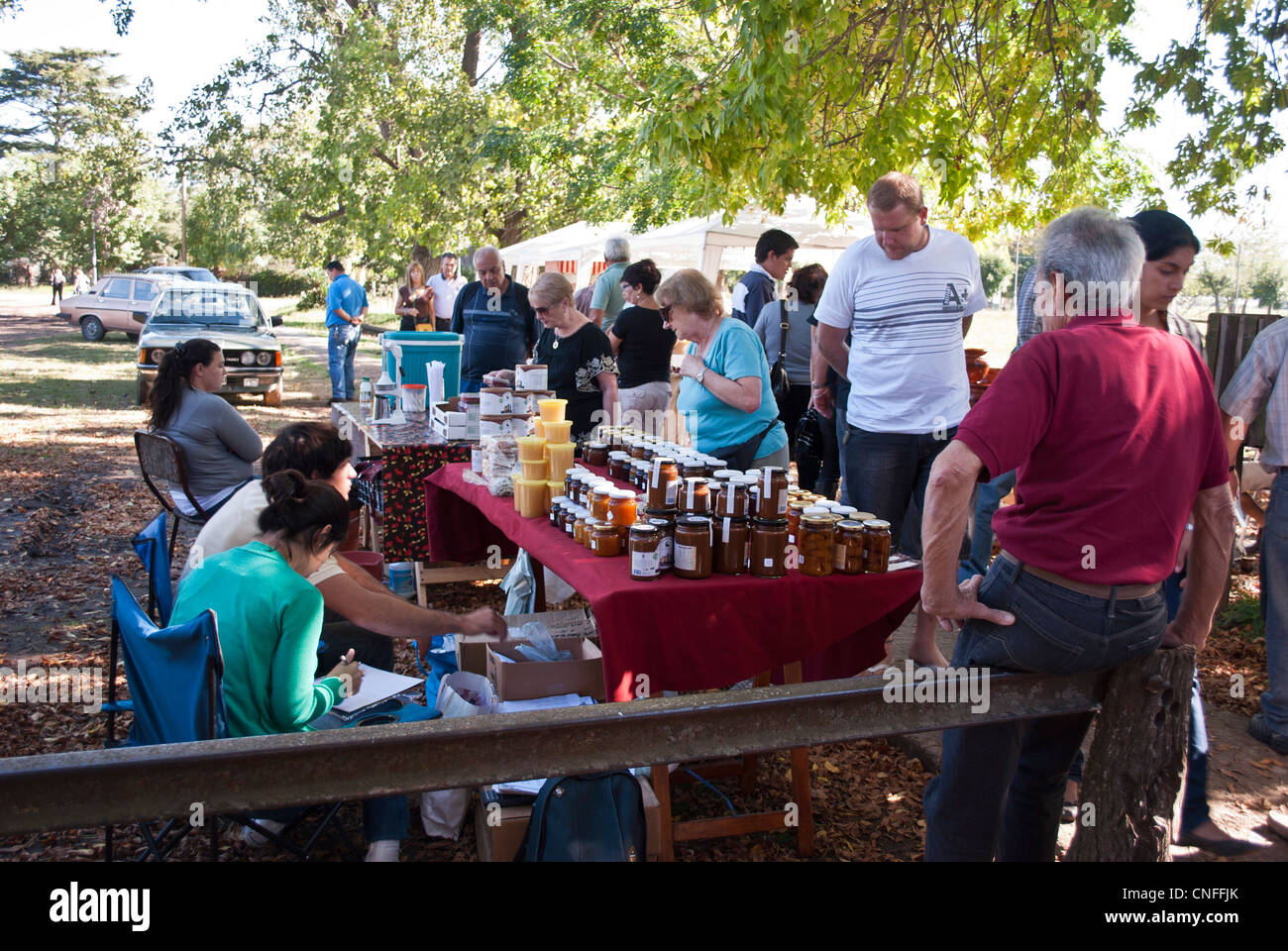 Regional food fair in Buenos Aires Foto Stock