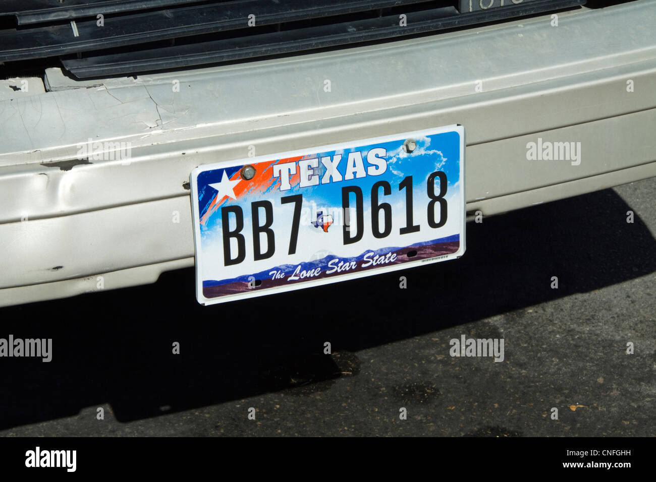 Texas auto targa. San Antonio, Texas, Stati Uniti Foto Stock