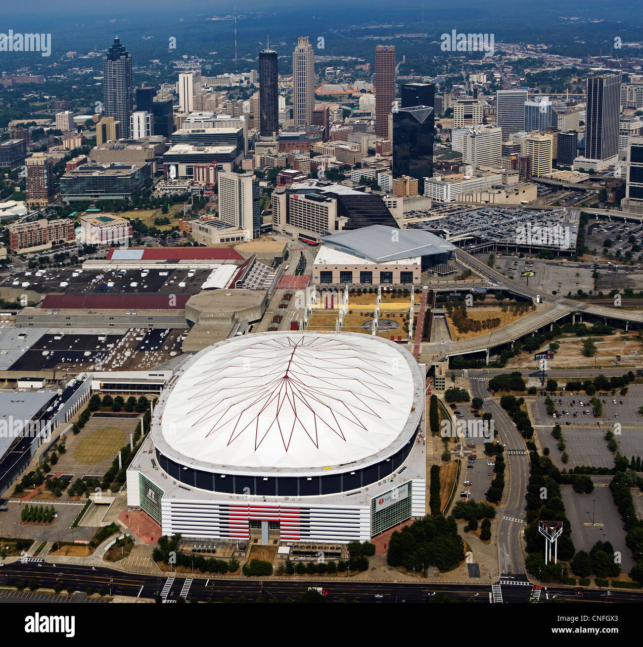 Fotografia aerea Superdome di Atlanta in Georgia Foto Stock