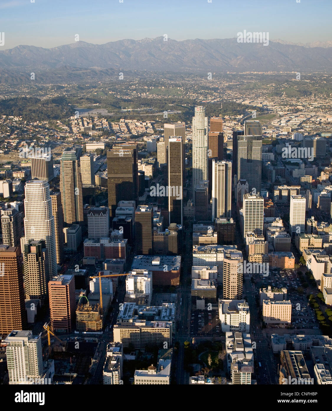 Fotografia aerea di Los Angeles in California Foto Stock