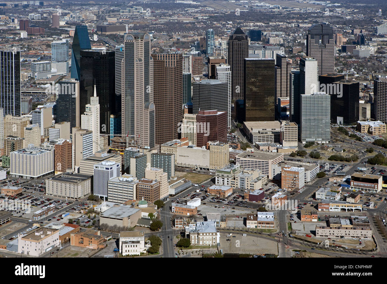 Fotografia aerea Dallas Texas Foto Stock