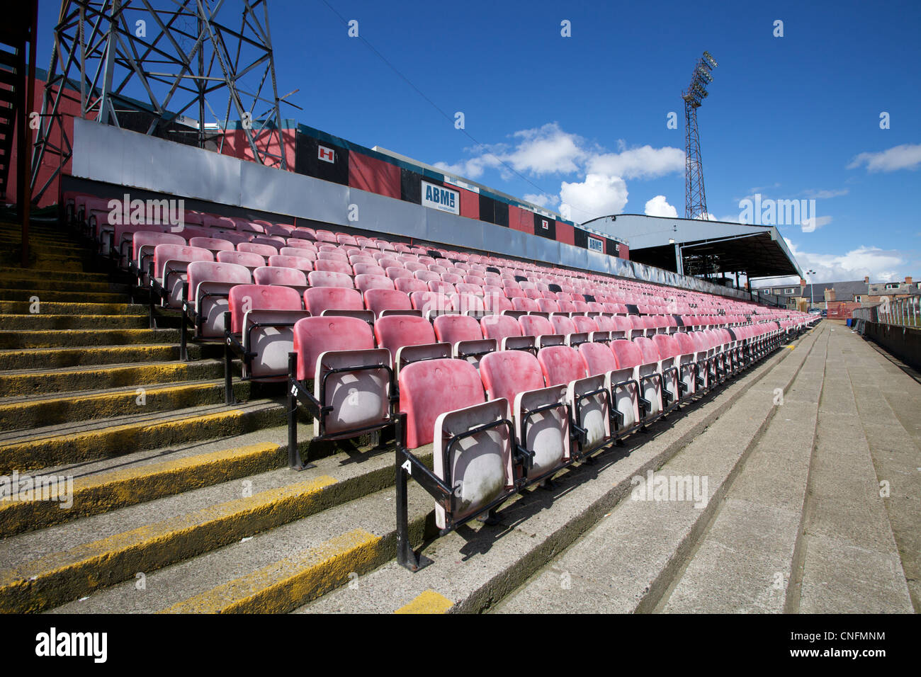 Dalymount Park football Stadium di Dublino, Irlanda. Foto Stock