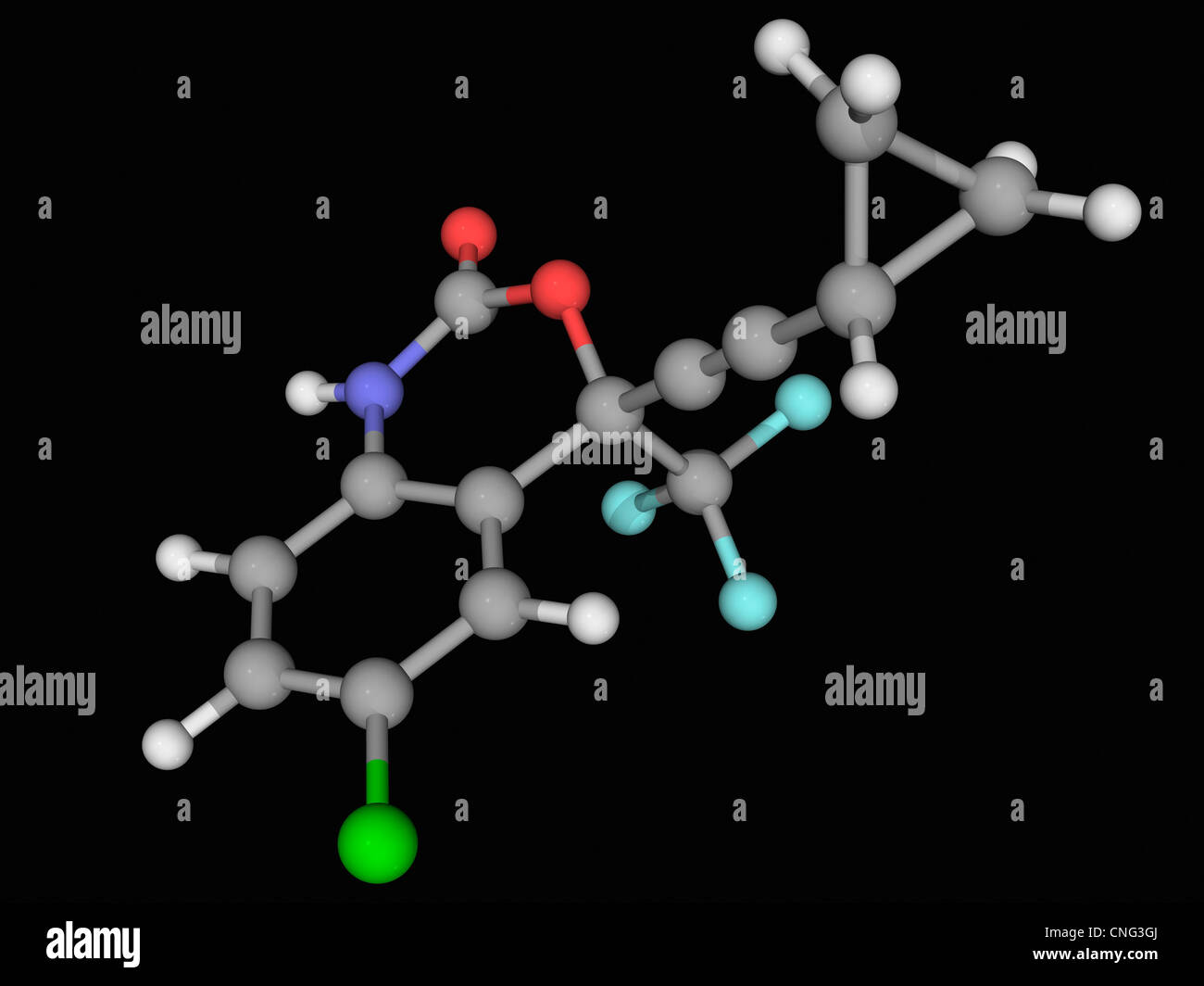 Efavirenz molecola di farmaco Foto Stock