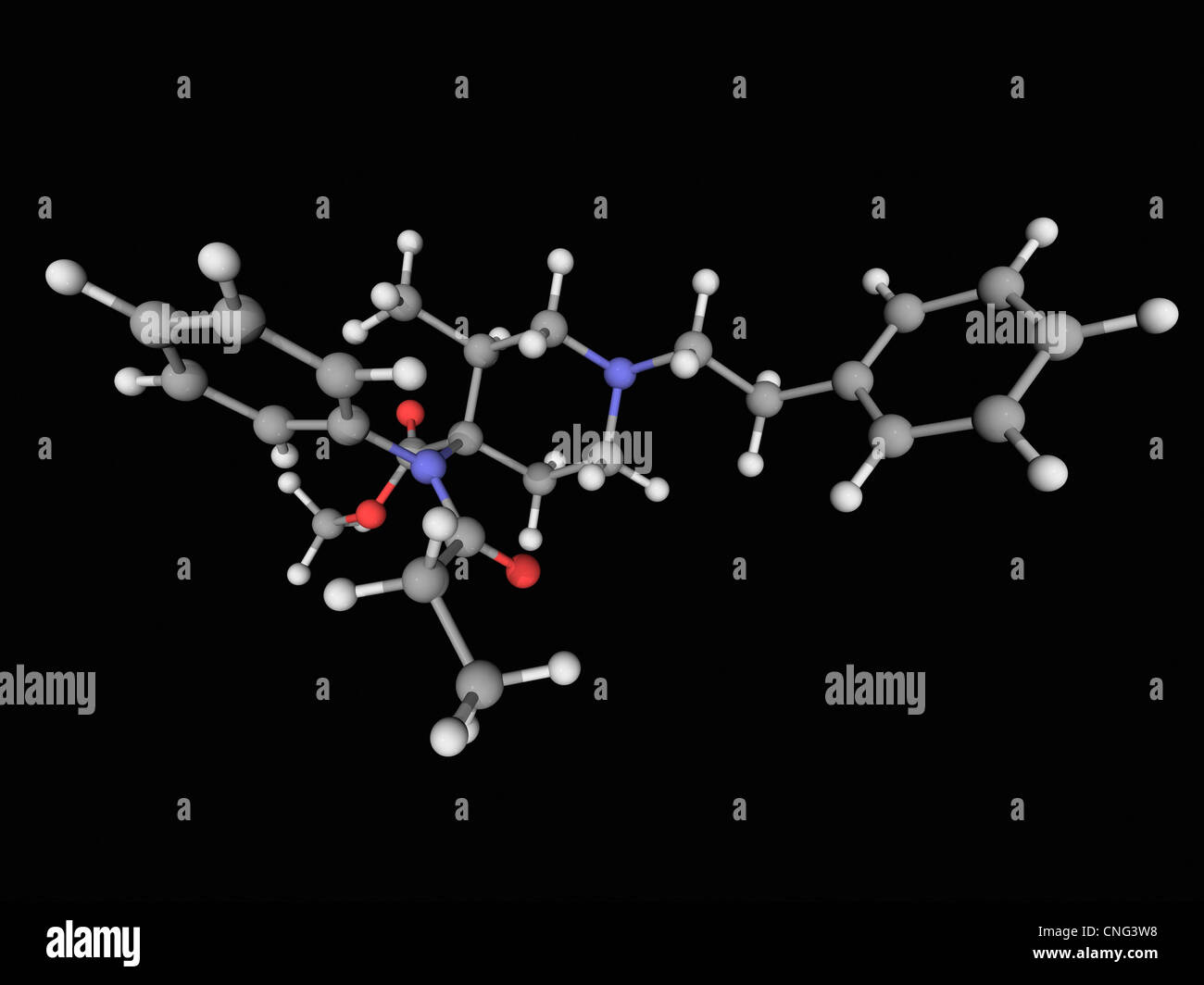 Lofentanil molecola di farmaco Foto Stock