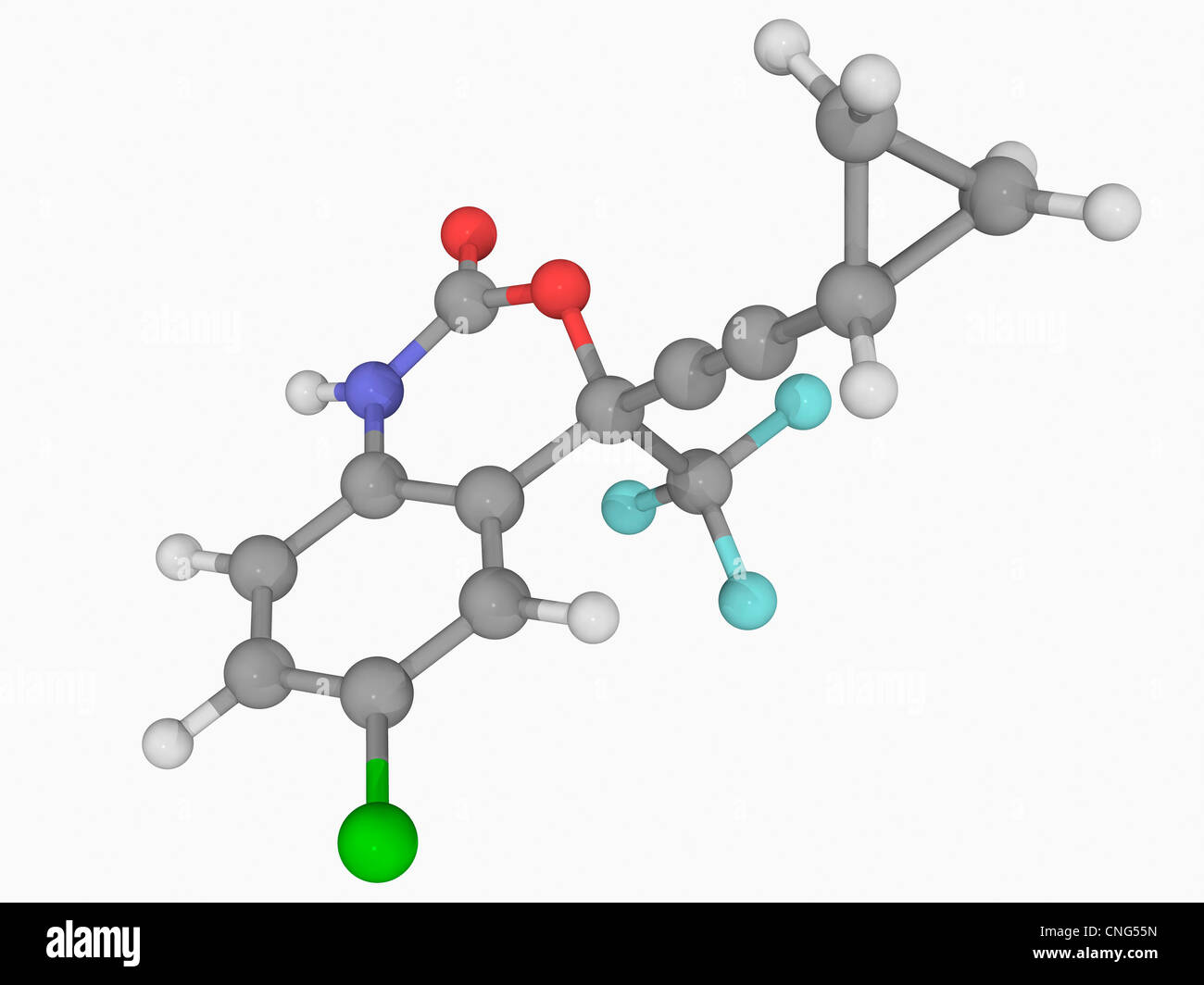 Efavirenz molecola di farmaco Foto Stock