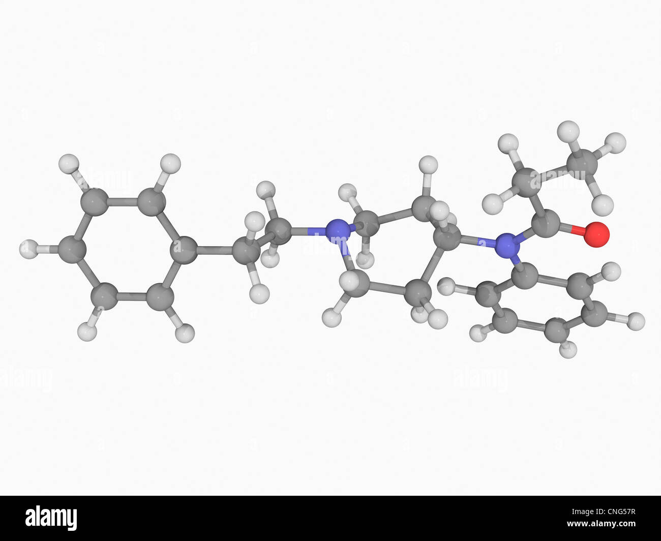 Il fentanil molecola di farmaco Foto Stock