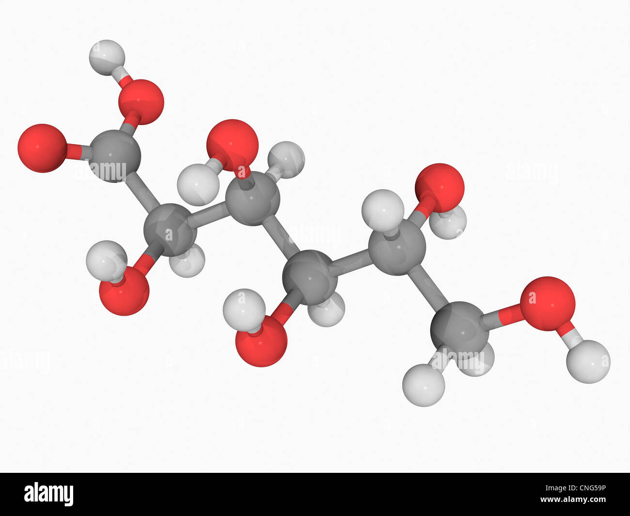 Acido gluconico molecola Foto Stock