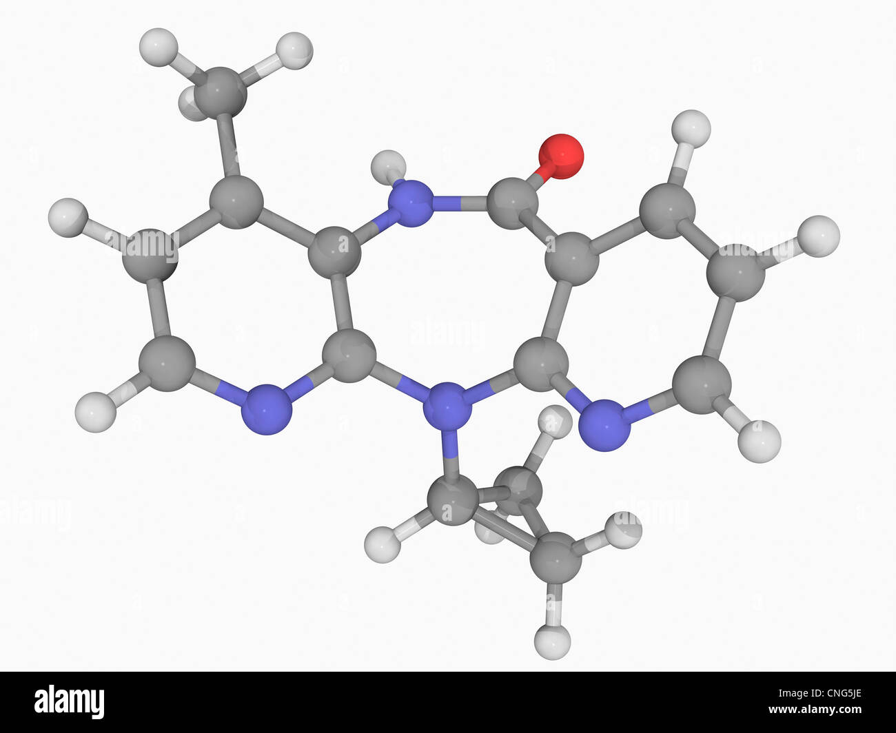 Nevirapina la molecola di farmaco Foto Stock