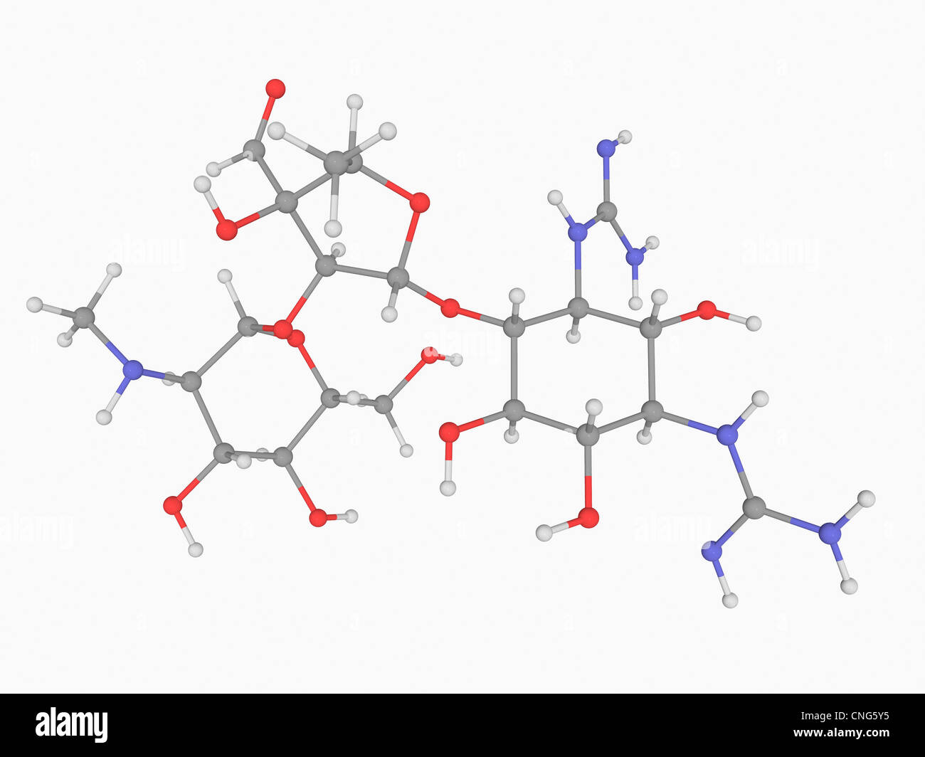 La streptomicina molecola di farmaco Foto Stock