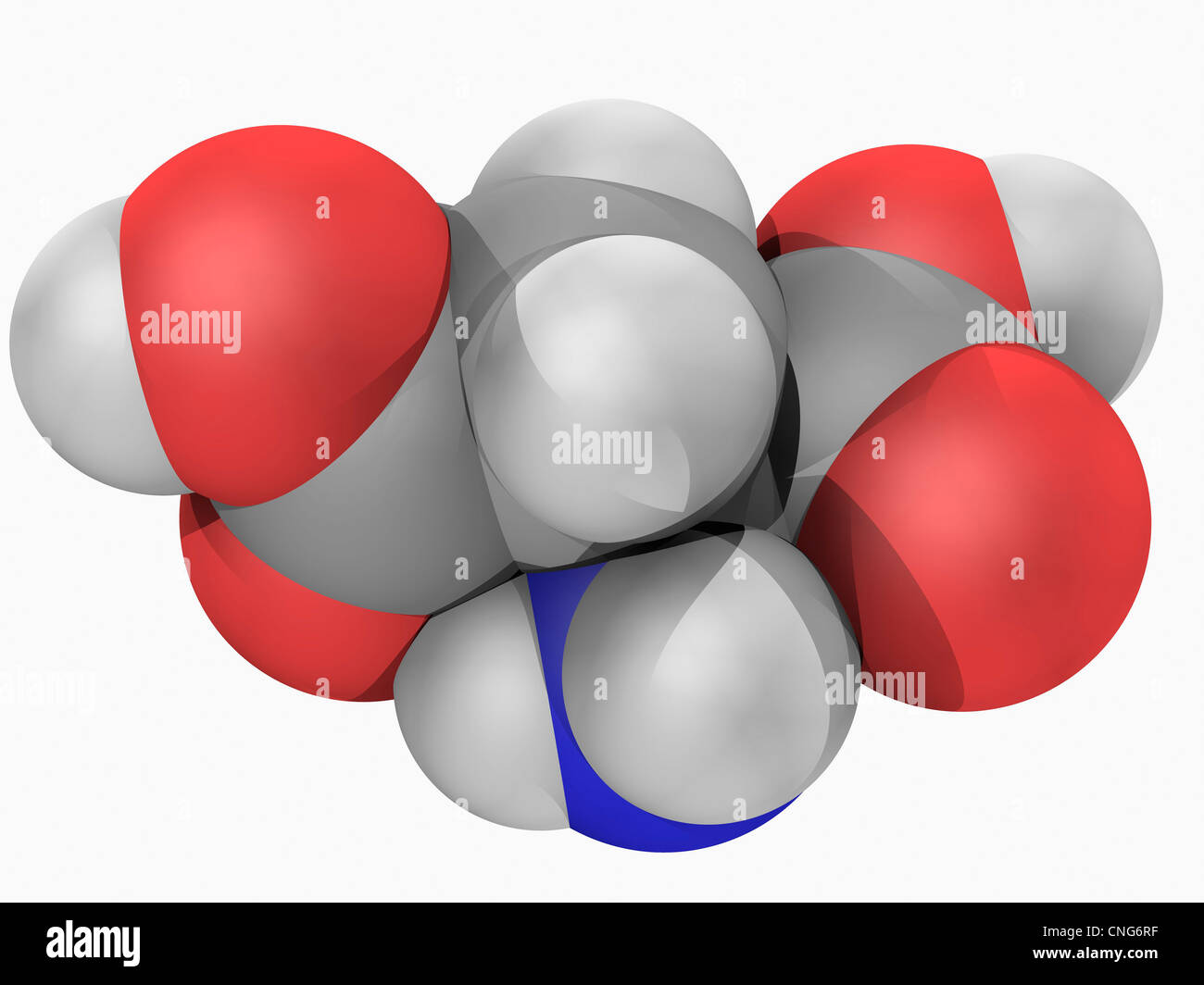 Molecola di acido aspartico Foto Stock