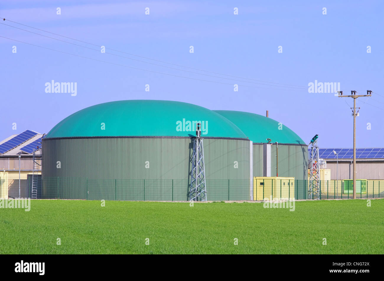 Biogasanlage - impianto di produzione di biogas 82 Foto Stock