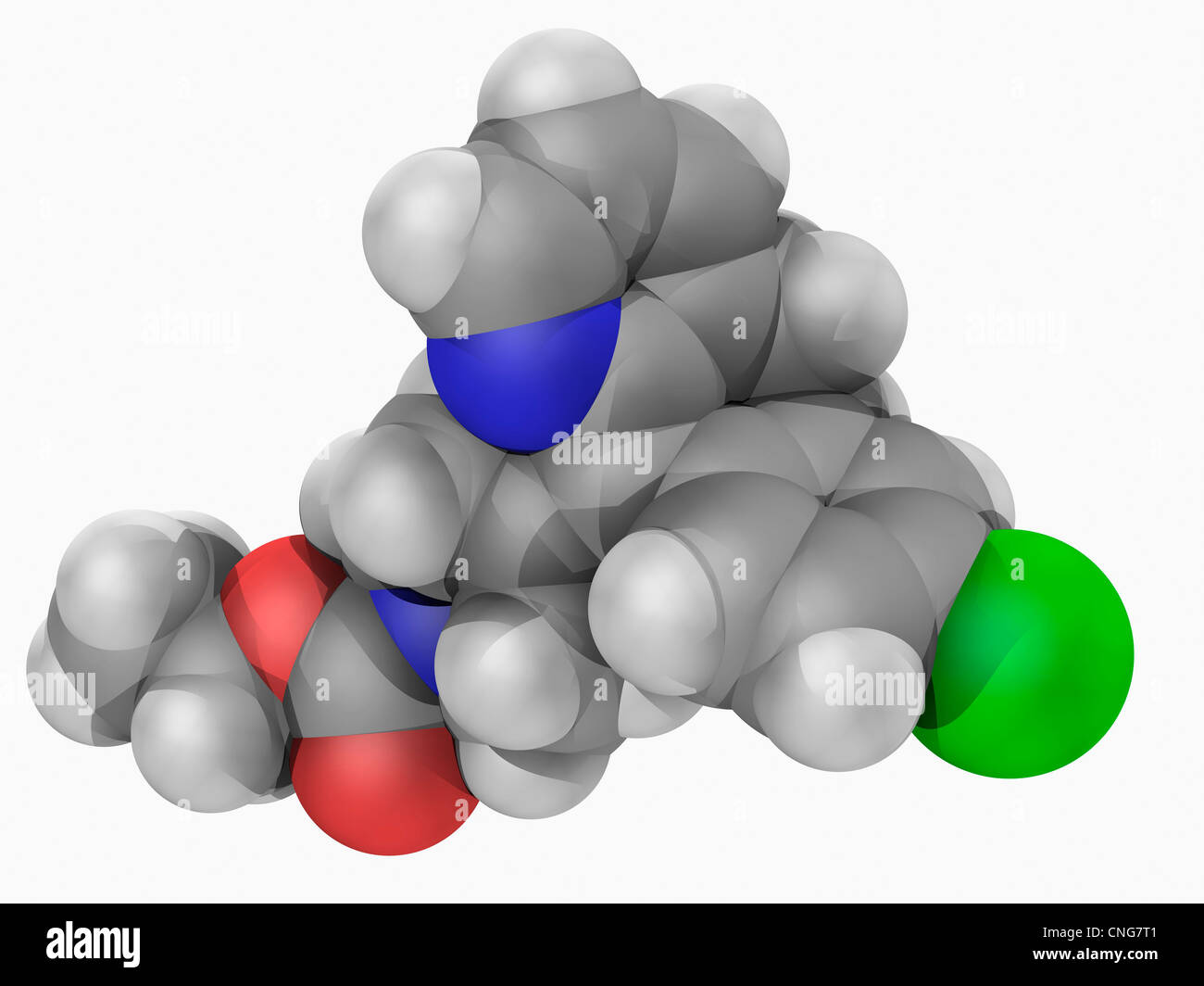 La loratadina molecola di farmaco Foto Stock