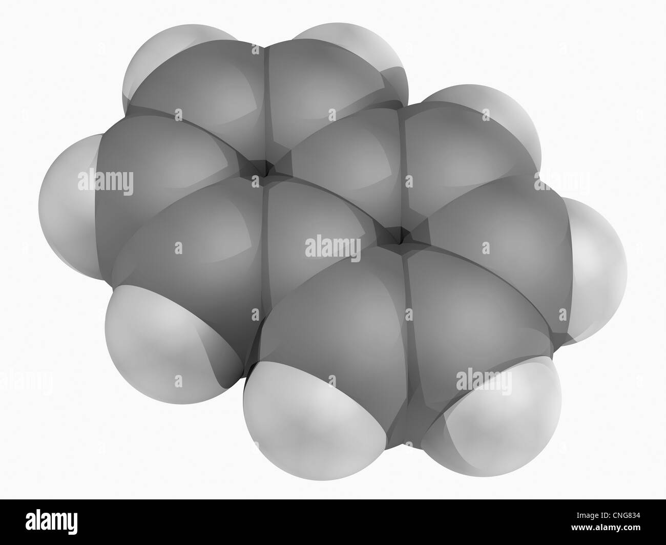 Molecola di naftalene Foto Stock