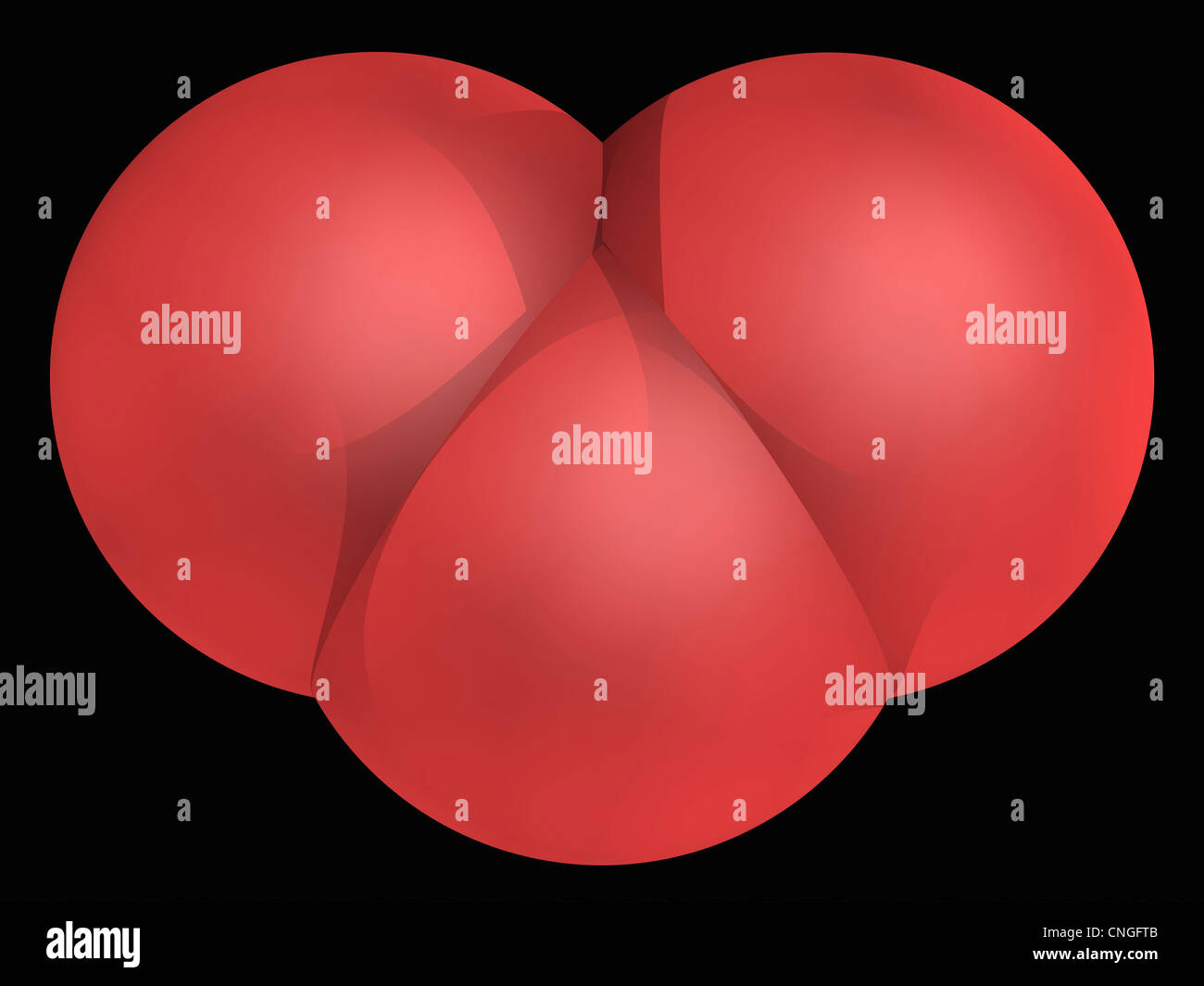Ozono molecola di ossigeno Foto Stock
