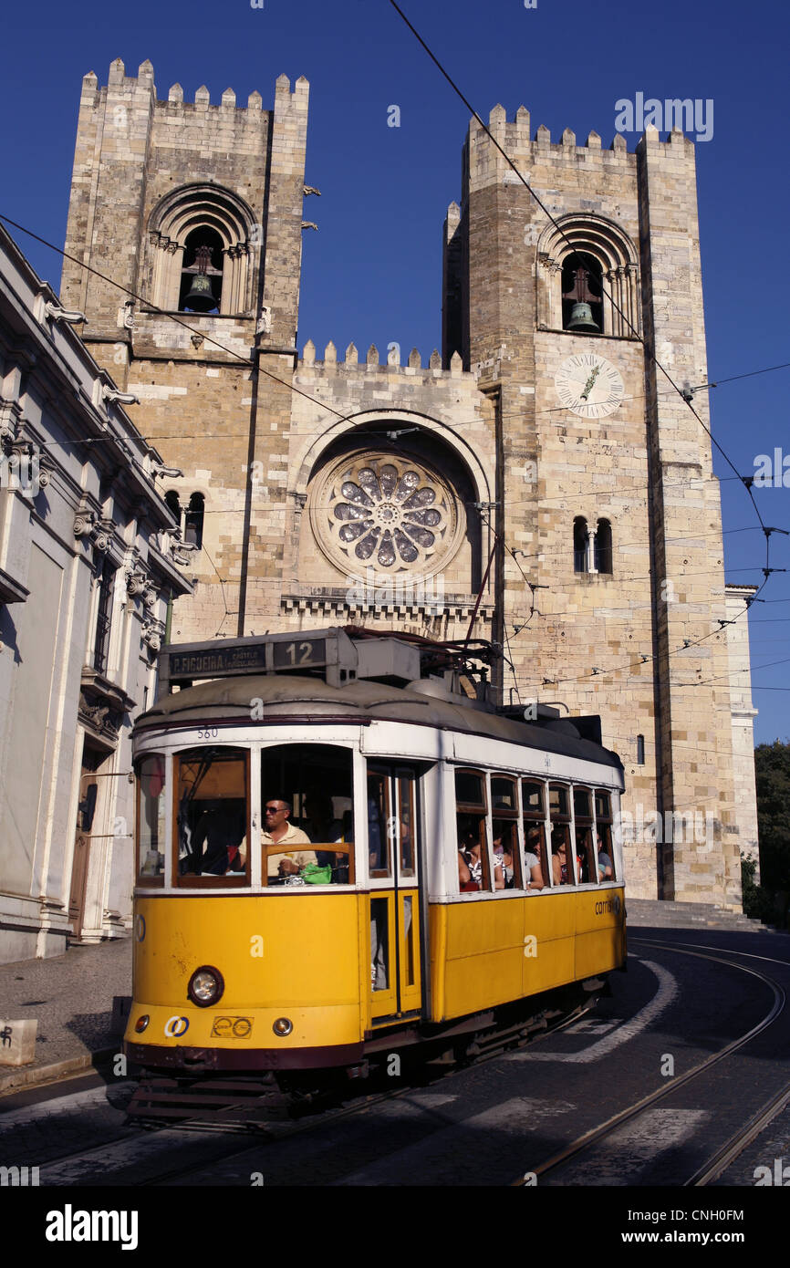 Sé de Lisboa cattedrale, Lisbona, Portogallo Foto Stock