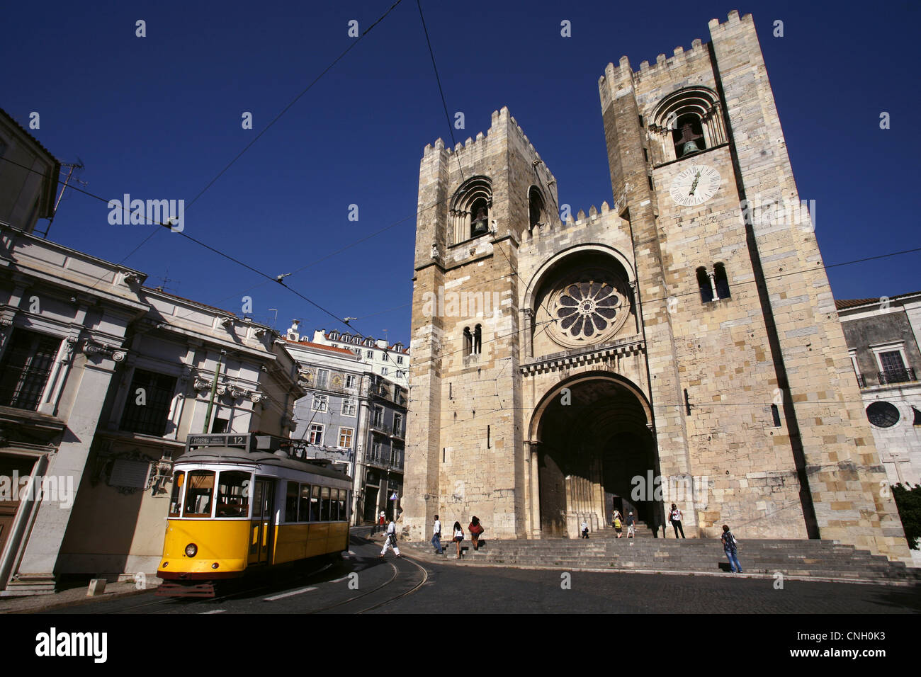 Sé de Lisboa cattedrale, Lisbona, Portogallo Foto Stock