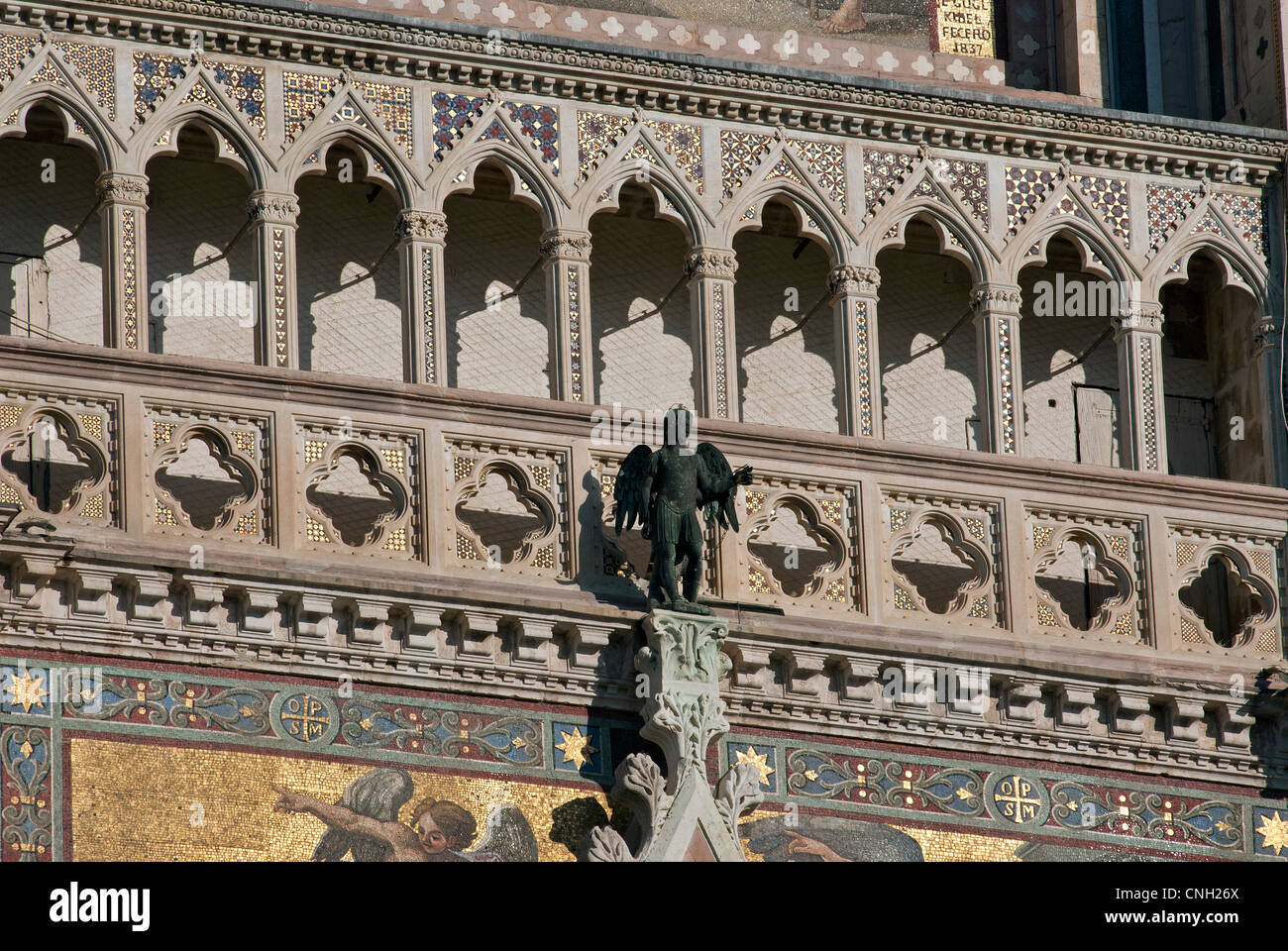 Cattedrale di Orvieto. Dettaglio della facciata. Orvieto. Provincia di Terni. Umbria. Italia Foto Stock