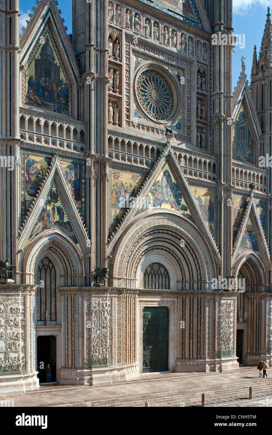 Cattedrale di Orvieto. Dettaglio della facciata. Orvieto. Provincia di Terni. Umbria. Italia Foto Stock