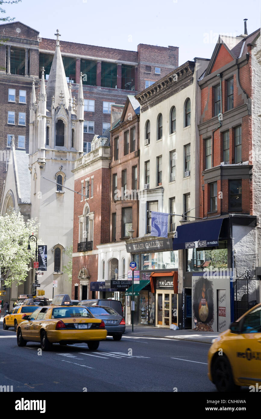 Madison Avenue, Upper East Side, NYC, a 72A SAN Foto Stock