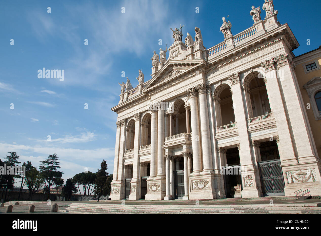 Roma - Est della facciata di San Giovanni in Laterano Foto Stock