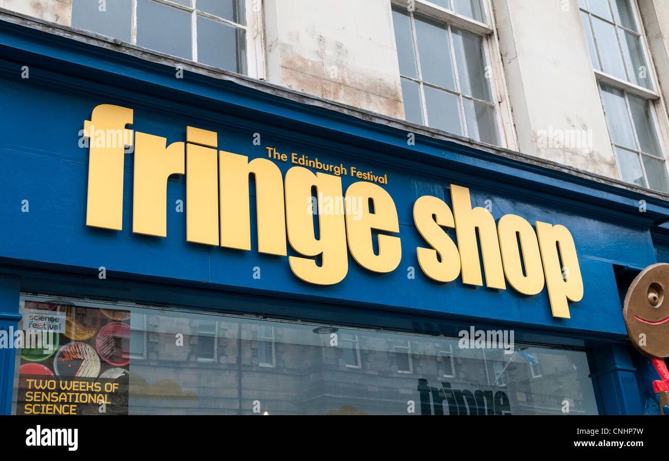 Edinburgh Festival Fringe Shop a Edimburgo in Scozia Foto Stock