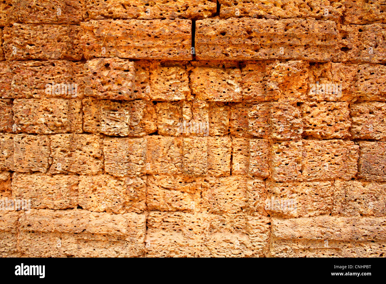 Muro di fango di un antico tempio, Kerala India Foto Stock