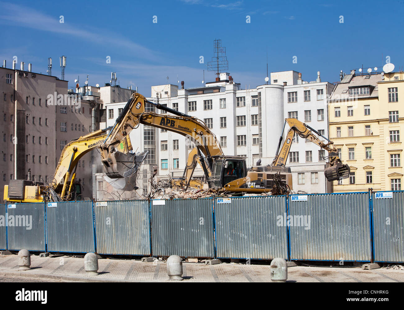 ***FILE FOTO***Czecho-Slovak investment group Penta inizia a Praga la costruzione più grande edificio per uffici progetto di capitale si Foto Stock