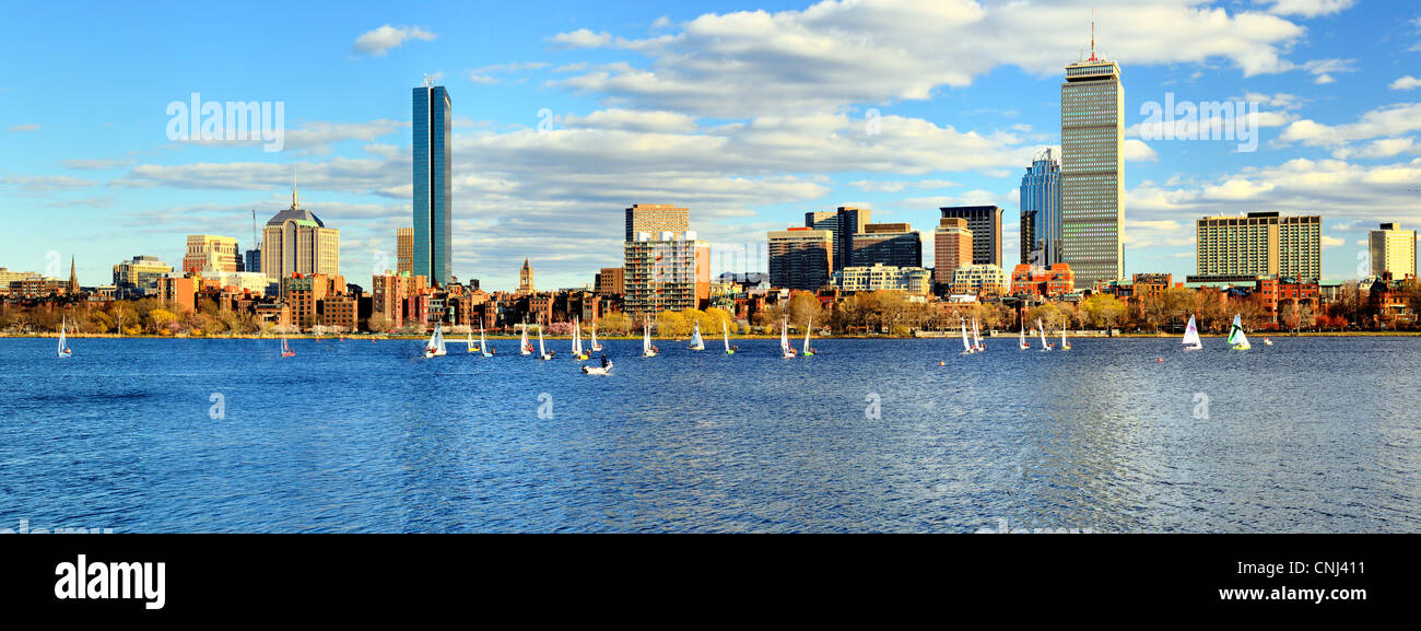 Skyline di Back Bay di Boston, Massachusetts Foto Stock