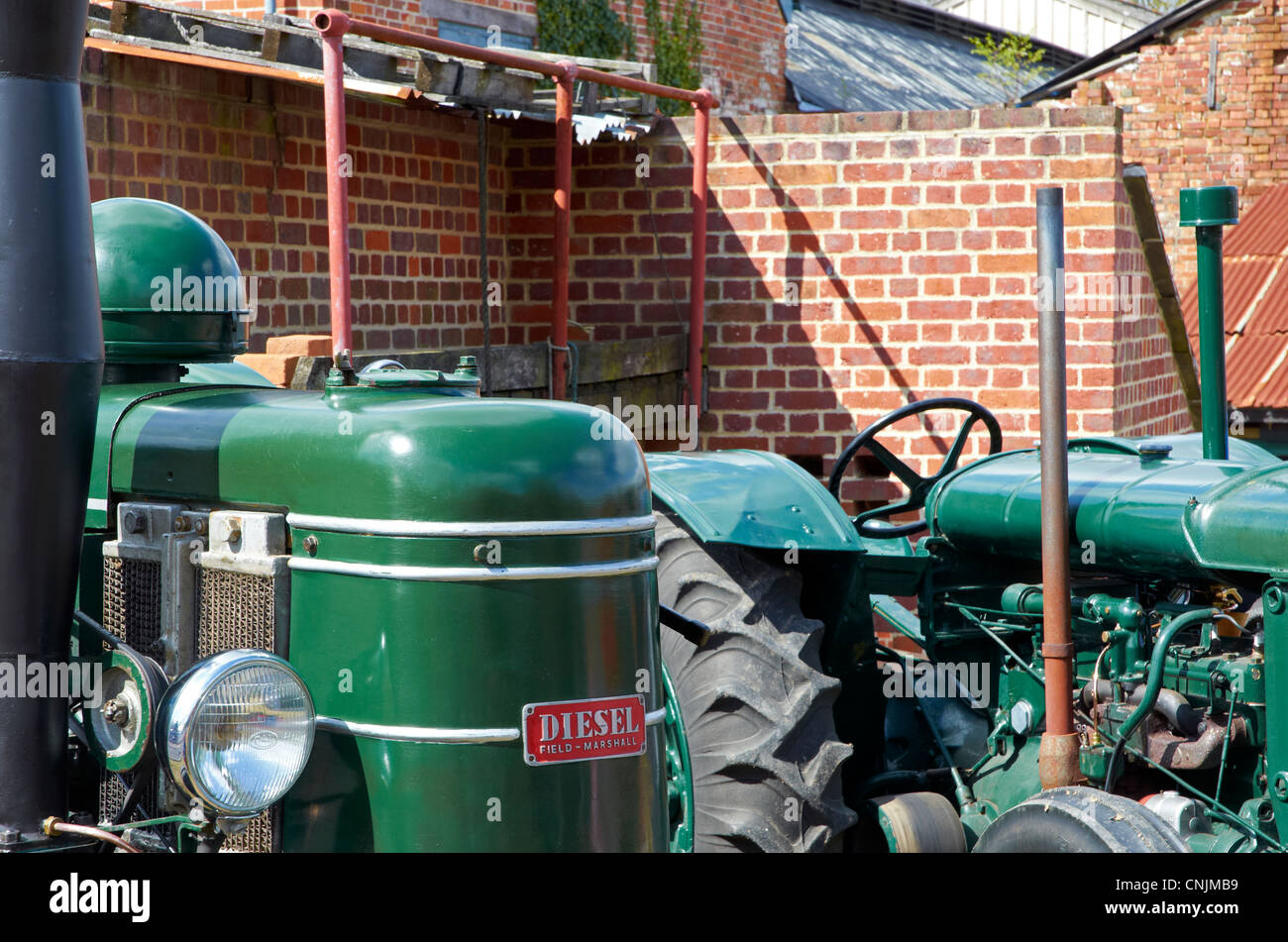 Vecchio trattore sul display a un open day in Bursledon laterizi Industrial Museum, Hampshire, Inghilterra. Foto Stock