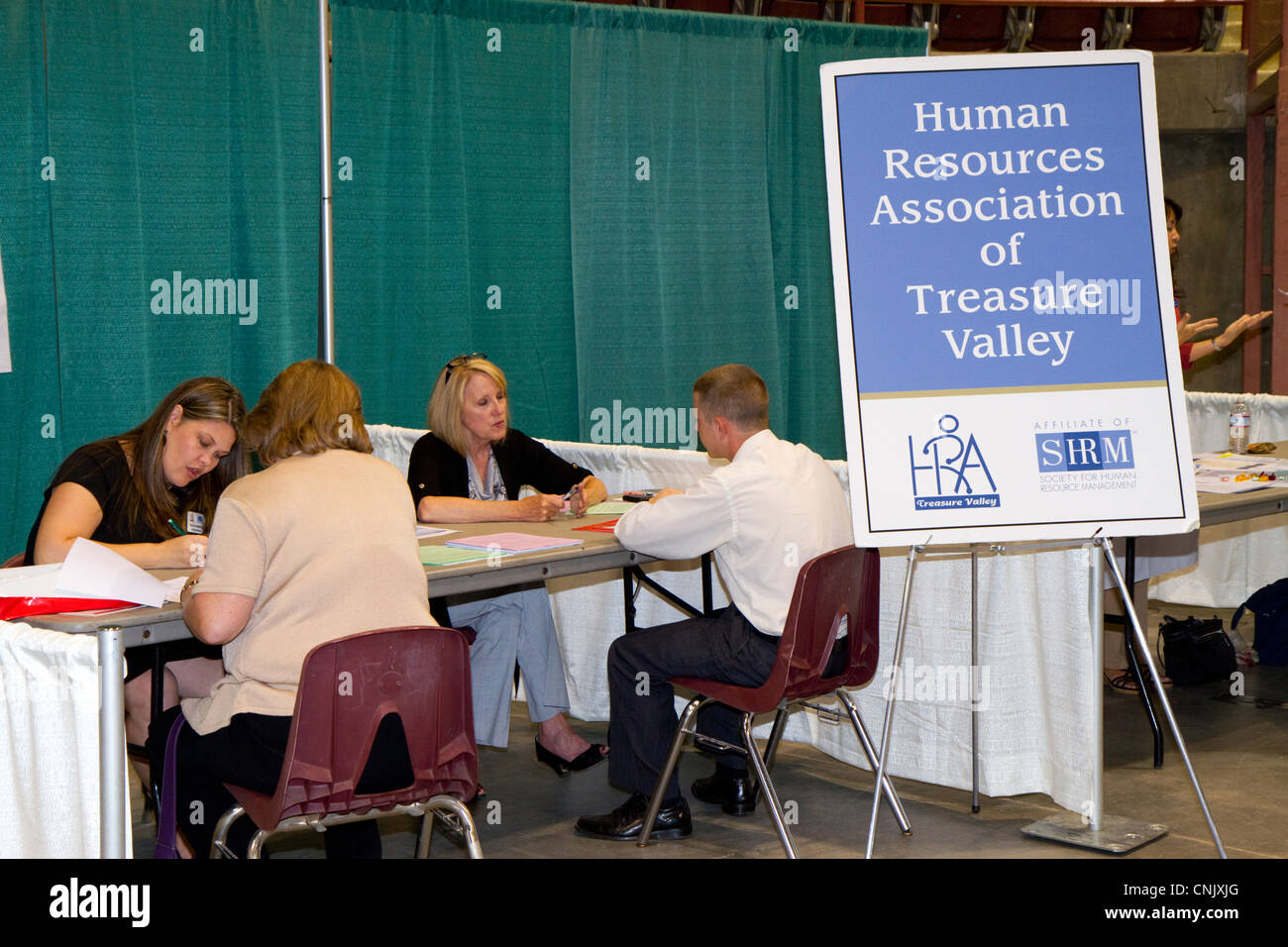Fiera del lavoro in Nampa, Idaho, Stati Uniti d'America. Foto Stock