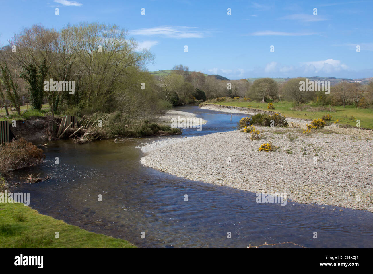 Le curvature del fiume Rheidol Foto Stock