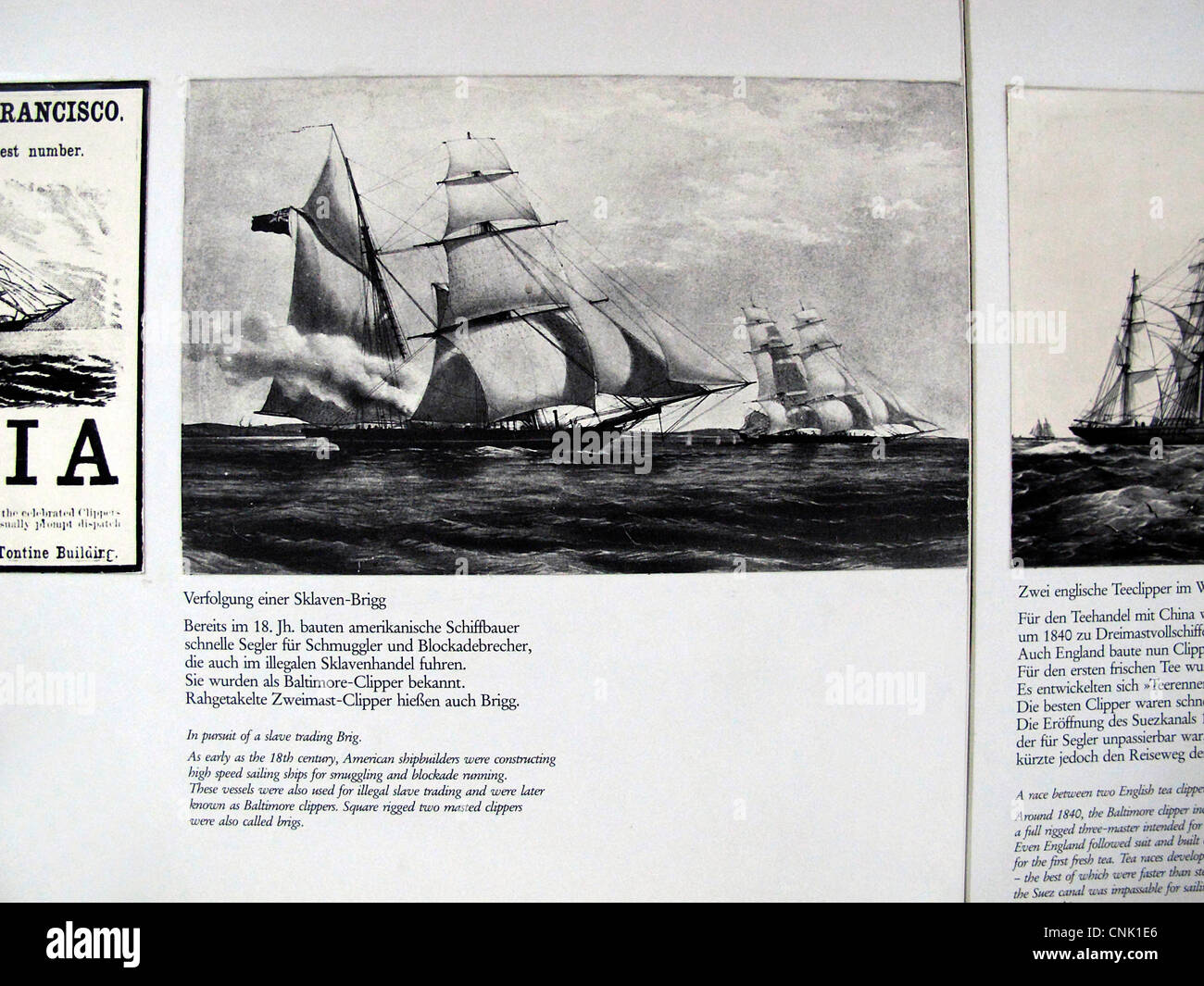 Xviii secolo Briga il contrabbando di slave trading il commercio illegale di educazione di un libro di testo di storia nostalgica industria navale della Germania Foto Stock