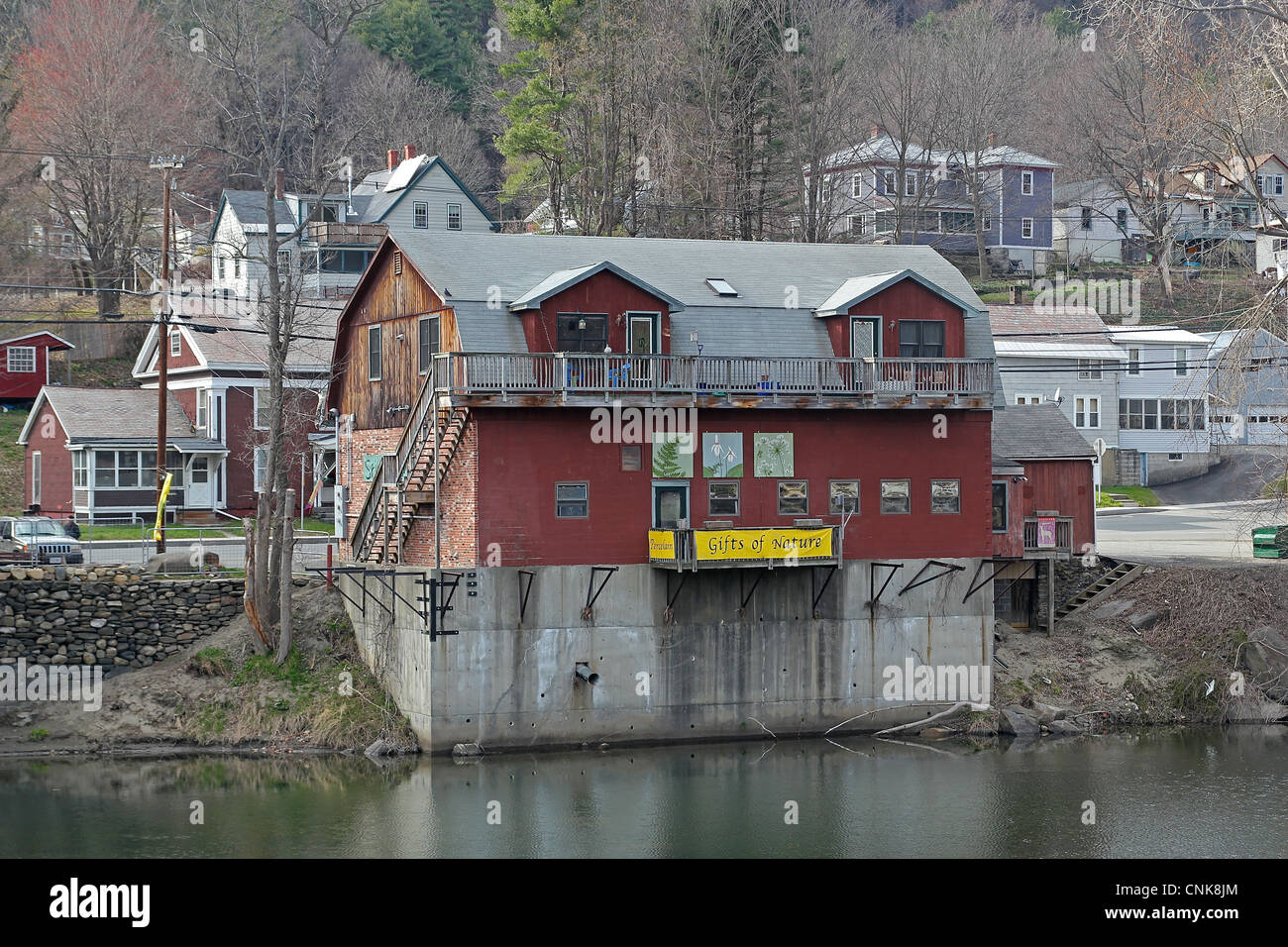 L'edificio Stillwater Arte e Design in Buckland, Massachusetts, parte del villaggio di Shelburne Falls Foto Stock