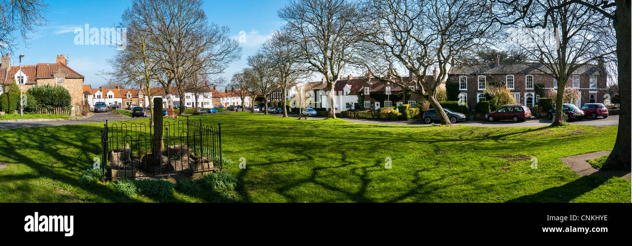 Panorama del villaggio Egglescliffe Near Yarm, Stockton on Tees Foto Stock